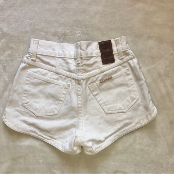 GBJ Jeans White Denim Jean Short Size Small/24 - Picture 1 of 9